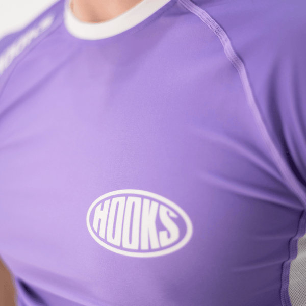 Hooks - Fusion Short Sleeve Rash Guard - Lavender