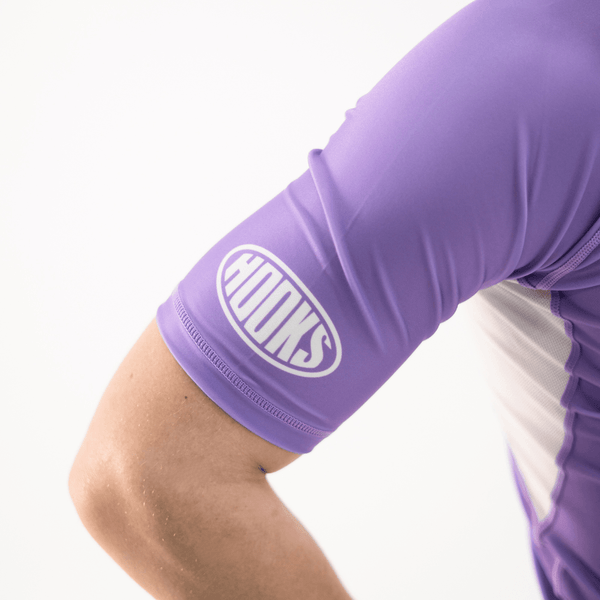 Hooks - Fusion Short Sleeve Rash Guard - Lavender