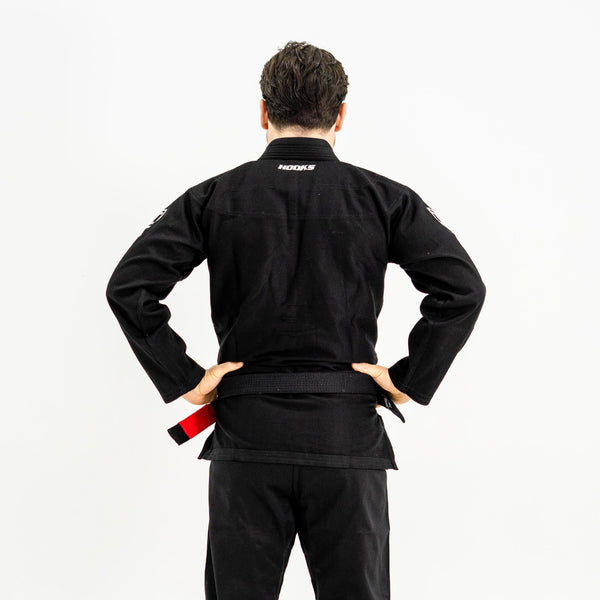 Hooks BJJ GI - Prolight II - Black with White.