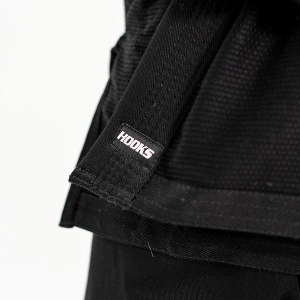 Hooks BJJ GI - Prolight II - Black with White.