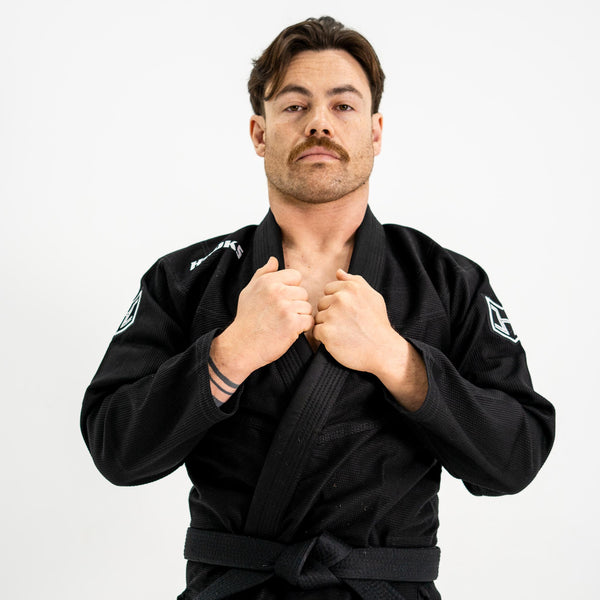 Hooks GI Prolight II, Black/White, Ultra-Soft Cotton BJJ Kimono