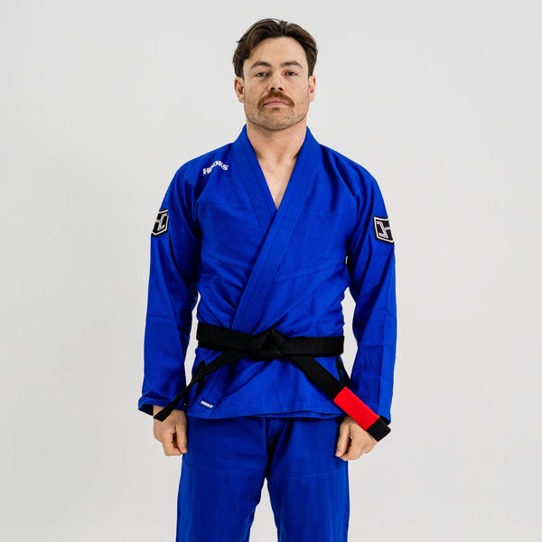 2024 IBJJF Legal, Hooks GI Prolight II, Blue with Black, Ultra-Soft Cotton