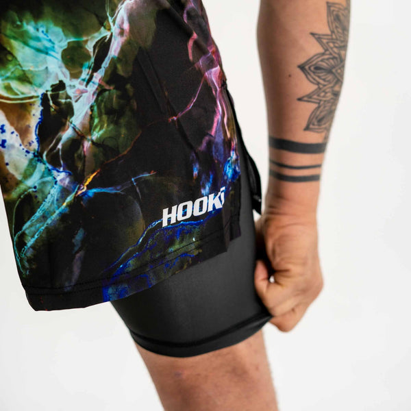 Hooks MMA Shorts - Dark Lights Fight Shorts.