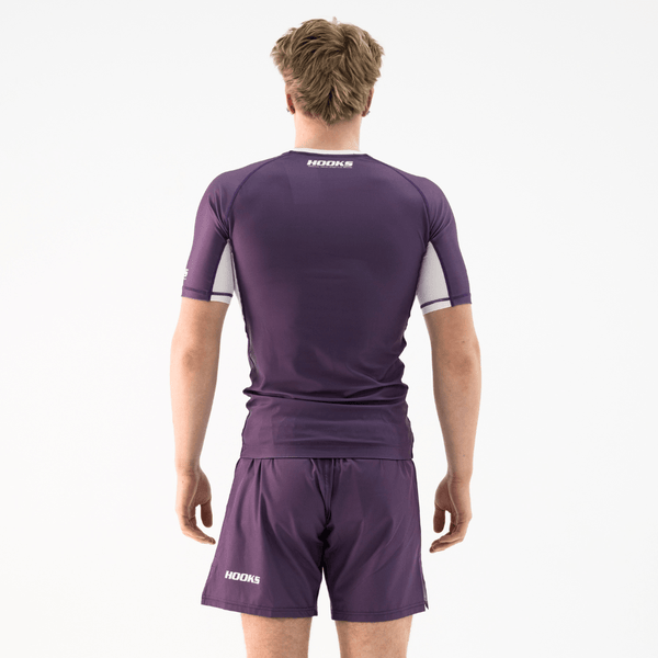 Hooks - Fusion Short Sleeve Rash Guard - Plum