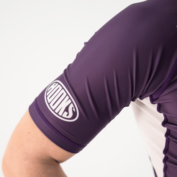 Hooks - Fusion Short Sleeve Rash Guard - Plum