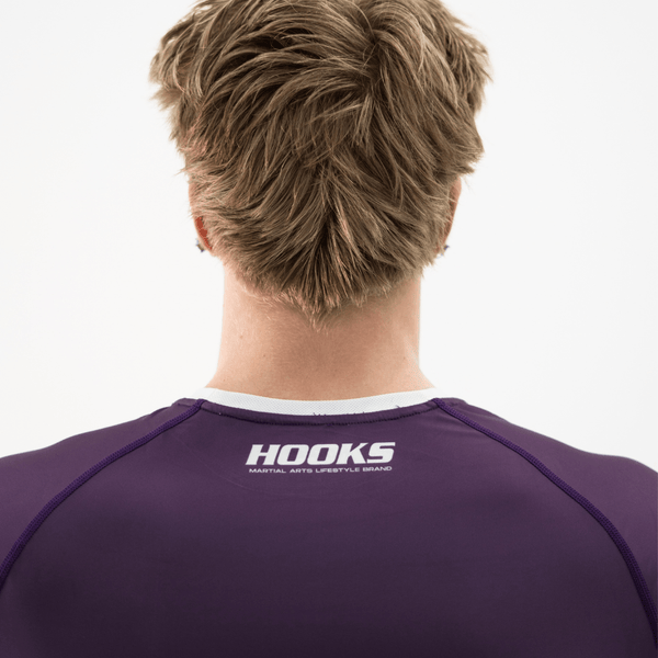 Hooks - Fusion Short Sleeve Rash Guard - Plum