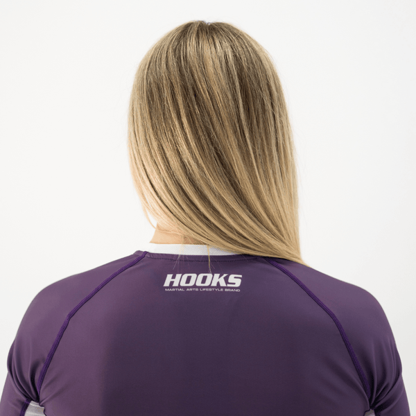 Hooks - Women's Fusion Short Sleeve Rash Guard - Plum