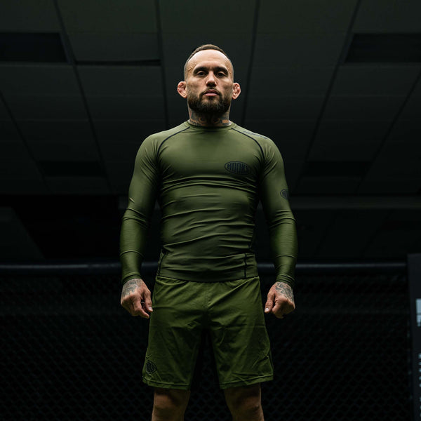 Hooks Fusion BJJ Long Sleeve Rashguard - Olive