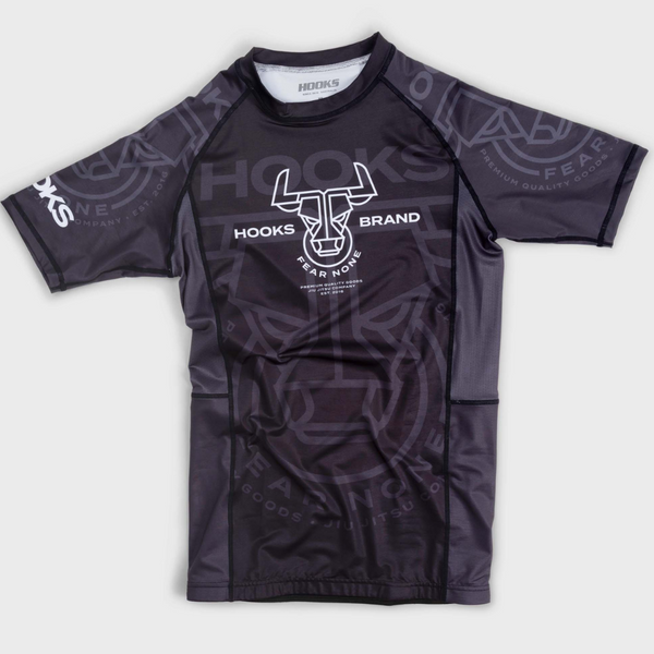 Hooks Short Sleeve BJJ Rashguard - Headstrong.