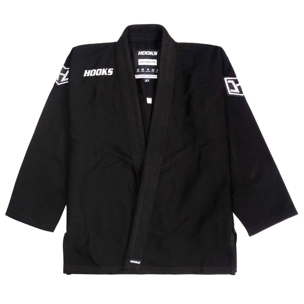 Hooks GI Prolight II, Premium Cotton, Black/White BJJ Kimono