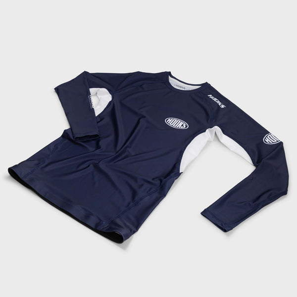 Hooks Long Sleeve BJJ Rashguard - Navy