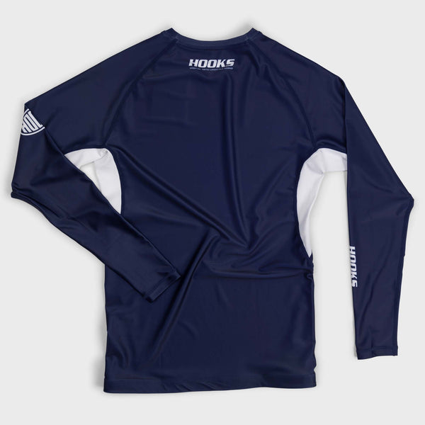 Hooks Long Sleeve BJJ Rashguard - Navy