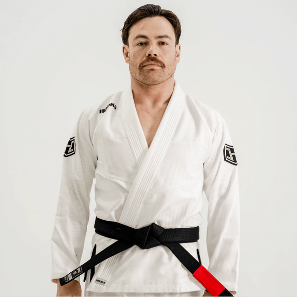 Hooks BJJ GI - Prolight II - White with Black.
