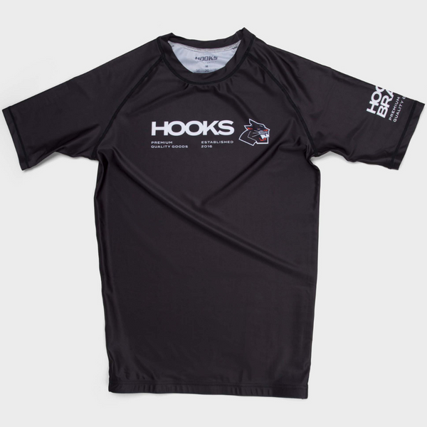 Hooks No Gi BJJ Rashguard Black