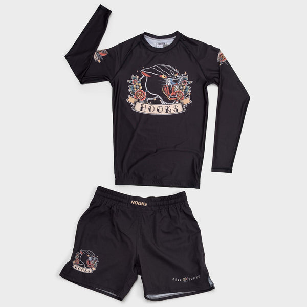 Hooks BJJ Grappling Shorts - Pantera Negra.