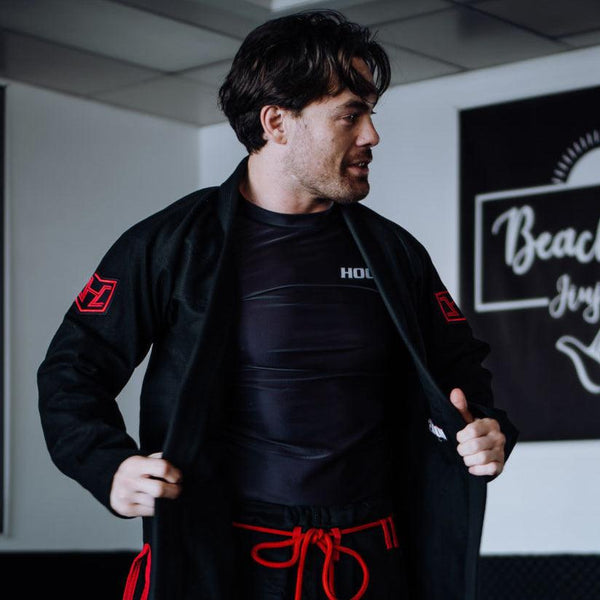 Hooks Prolight II BJJ Gi - Black w/Red - Hooks Jiu-Jitsu