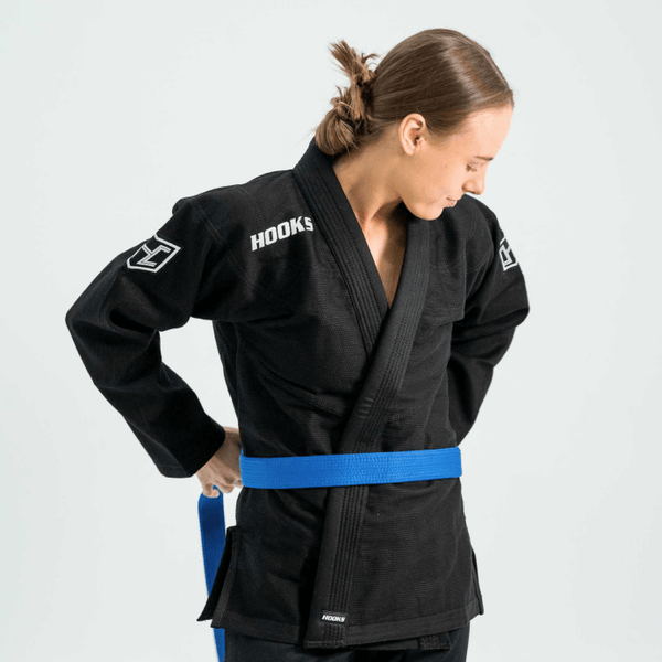 Hooks BJJ GI - Prolight II - Black with White.