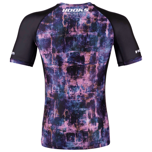 Hooks Short Sleeve BJJ Rash Guard - Grunge