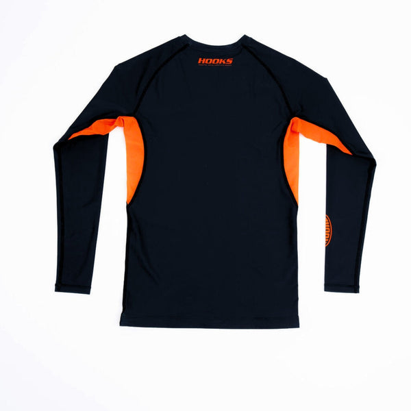 Hooks - Long Sleeve Rash Guard - Black Inferno
