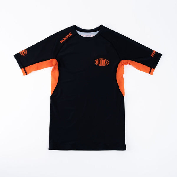 Hooks - Short Sleeve Rash Guard - Black Inferno