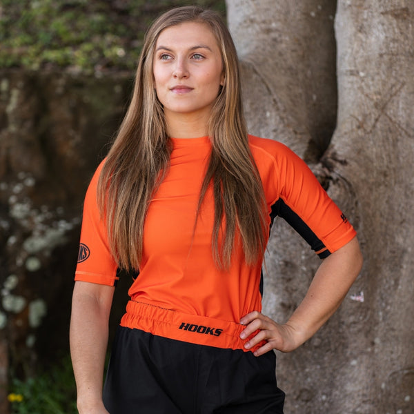 Hooks - Short Sleeve Rash Guard - Inferno