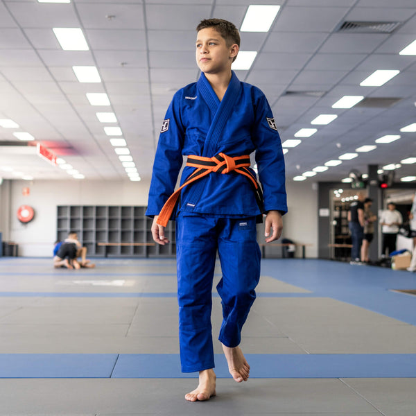 Hooks Kids BJJ GI - Prolight II - Blue with White Brazilian Jiu Jitsu