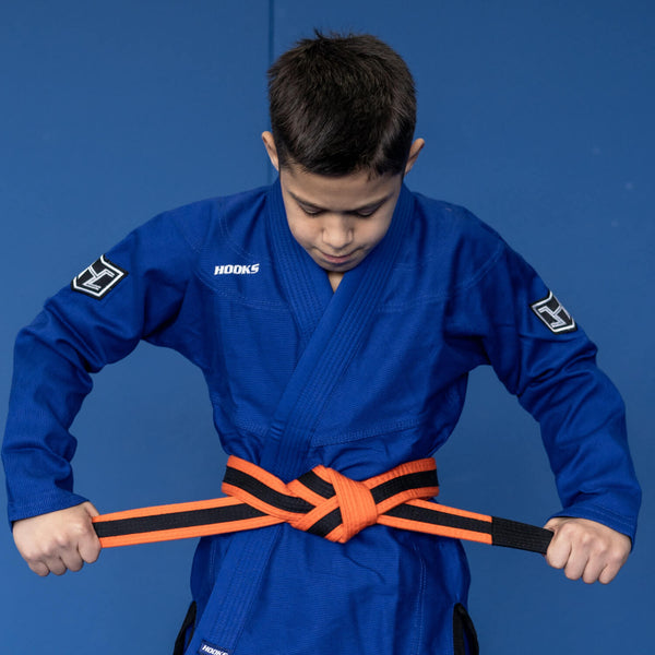 Blue and White Hooks Prolight II Kids BJJ Gi Brazilian Jiu Jitsu Kimono