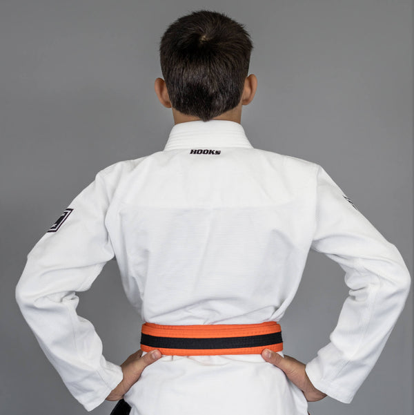 Kids Kimono Prolight II White with Black Brazilian Jiu Jitsu BJJ