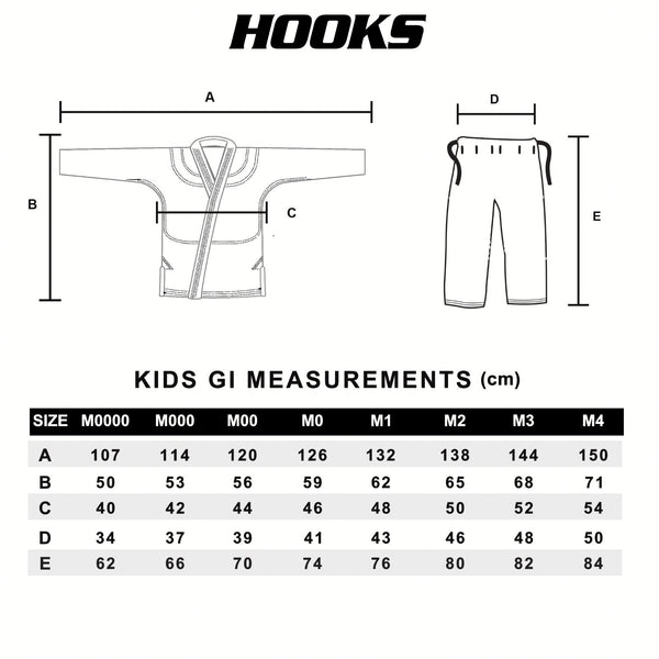 Hooks BJJ GI - Kids Classic - Peach includes White Belt