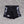 Hooks Women's Flex Shorts Black Mist, front flat lay showing black body with monochrome ink-wash side panels and oval logo