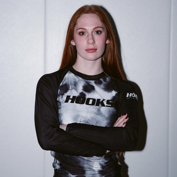 Hooks BJJ Long Sleeve Rash Guard - Black Mist