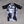 Hooks short sleeve rash guard, front flat lay, black and white watercolour mist print body with solid black raglan sleeves