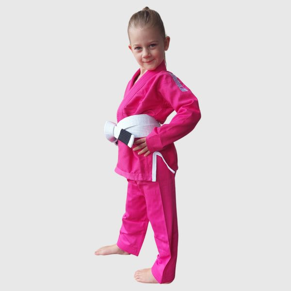 Hooks Pink Childrens Jiu Jitsu Gi
