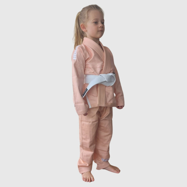 Hooks BJJ GI - Kids Classic - Peach includes White Belt