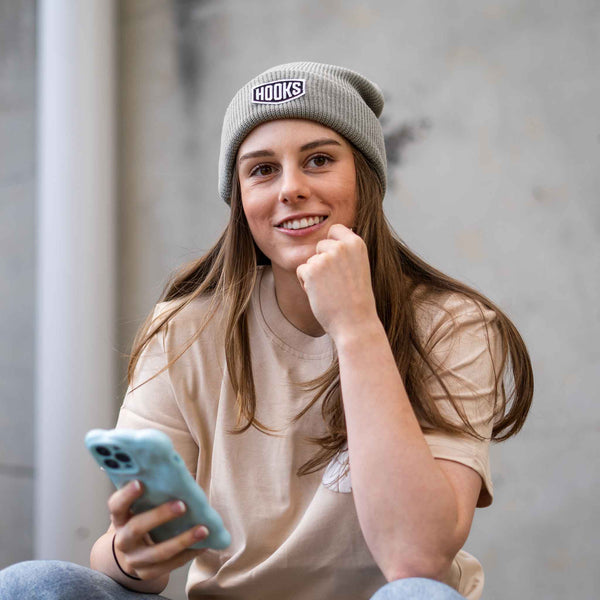 Hooks Grey Beanie