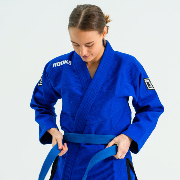 Prolight II Hooks GI, Blue with Black, Lightweight, Premium Cotton BJJ Kimono