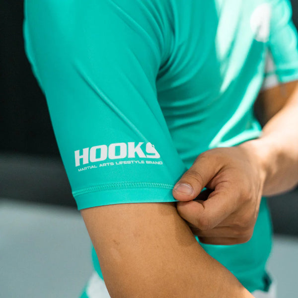 Hooks BJJ Rashguard Teal 