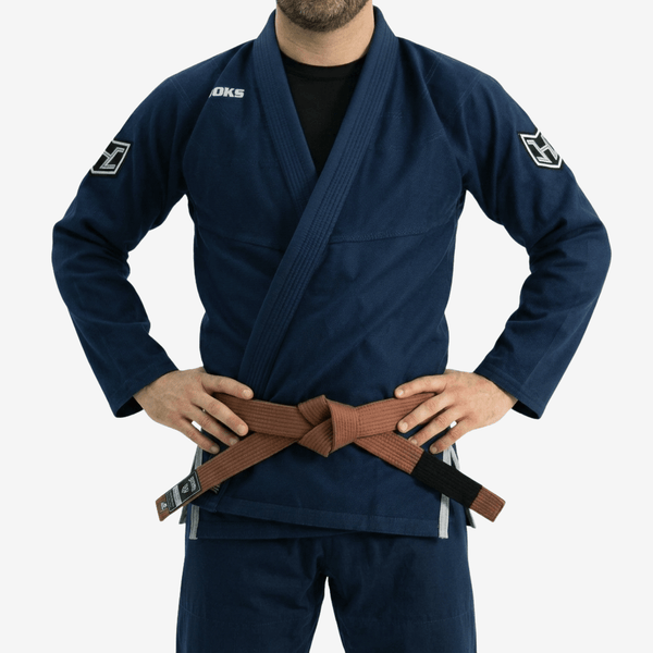 Hooks BJJ GI - Prolight - Navy with Black/Grey