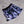 Hooks Sport Grappling Shorts Violet Haze, front flat lay showing black and purple tie-dye print with oval logo and elastic