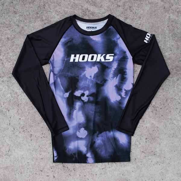 Hooks BJJ Long Sleeve Rash Guard -  Violet Haze