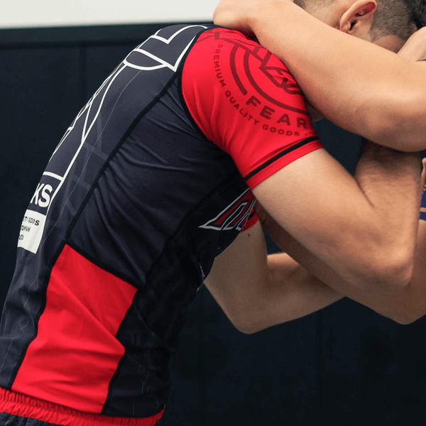 Headstrong Bulls Rashguard in action during grappling or movement