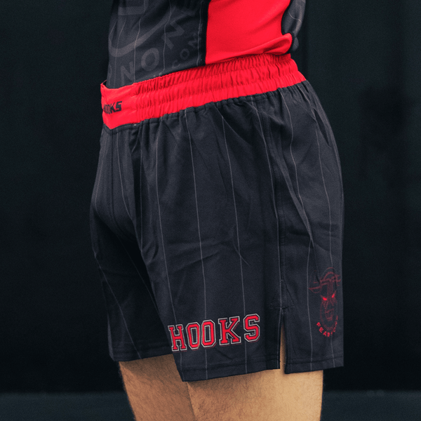 Side view of Headstrong Bulls Shorts when worn