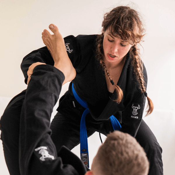 Headstrong Gi worn during BJJ movement or training