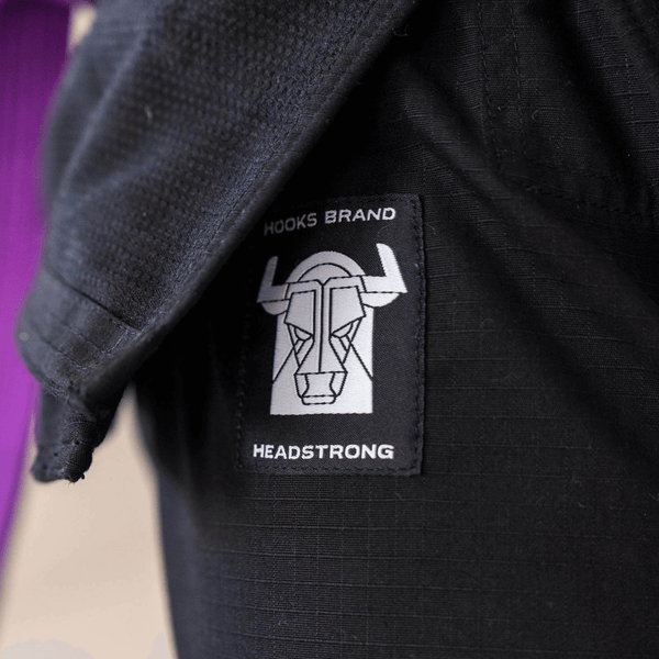 Close-up of Headstrong Gi pants showing drawstring and stitching