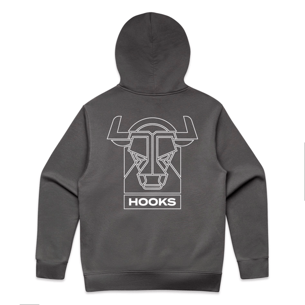 Headstrong Hoodie flat lay back view with print visible