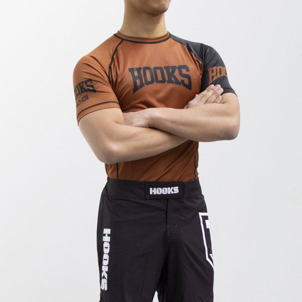 Hooks Prolight Rashguard - Brown - Hooks Jiu-Jitsu