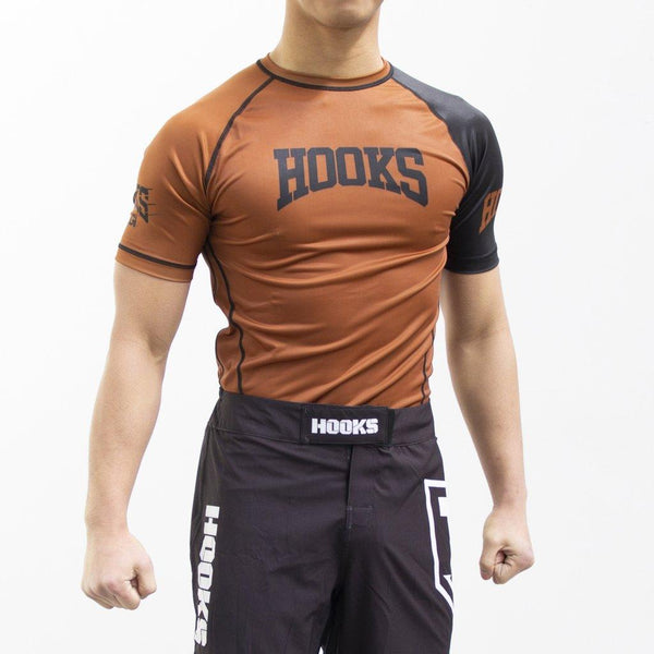 Hooks Prolight Rashguard - Brown - Hooks Jiu-Jitsu