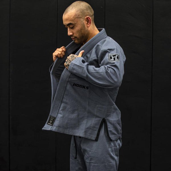 Hooks Prolight II BJJ Gi - Warm Grey w/ Black - Hooks Jiu-Jitsu