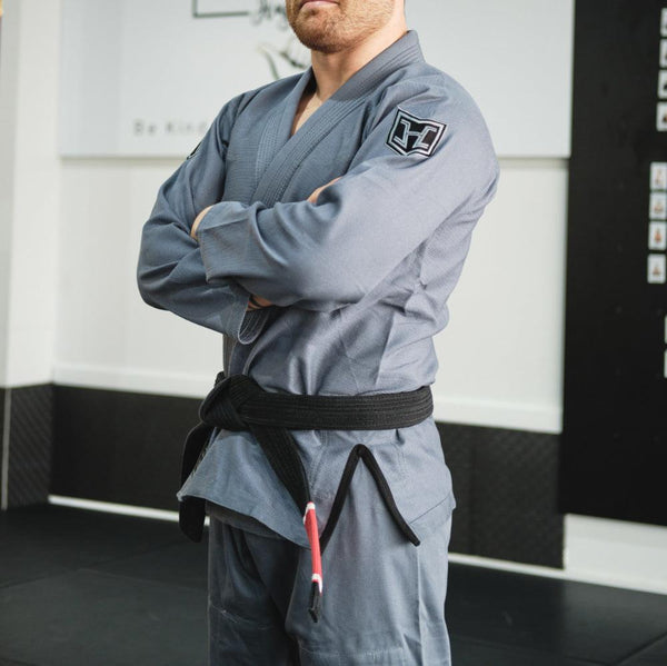 Hooks Prolight II BJJ Gi - Warm Grey w/ Black - Hooks Jiu-Jitsu