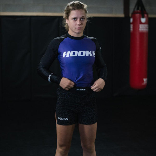 Hooks Long Sleeve Ranked Rashguard - Brown - Hooks Jiu-Jitsu